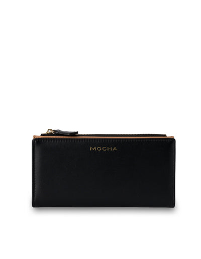 Mocha Classic Arya Wallet - Black/Tan | Mocha Australia