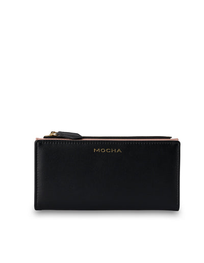 Mocha Classic Arya Wallet - Black/Blush | Mocha Australia