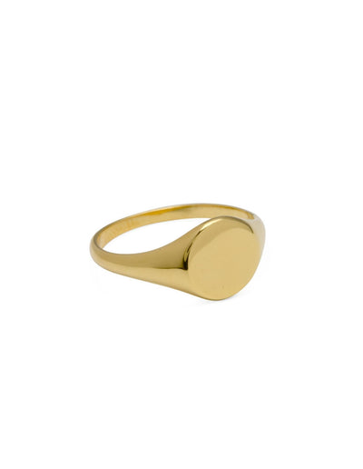 Von Treskow Plain Signet Ring (9mm) - Gold | Mocha Australia
