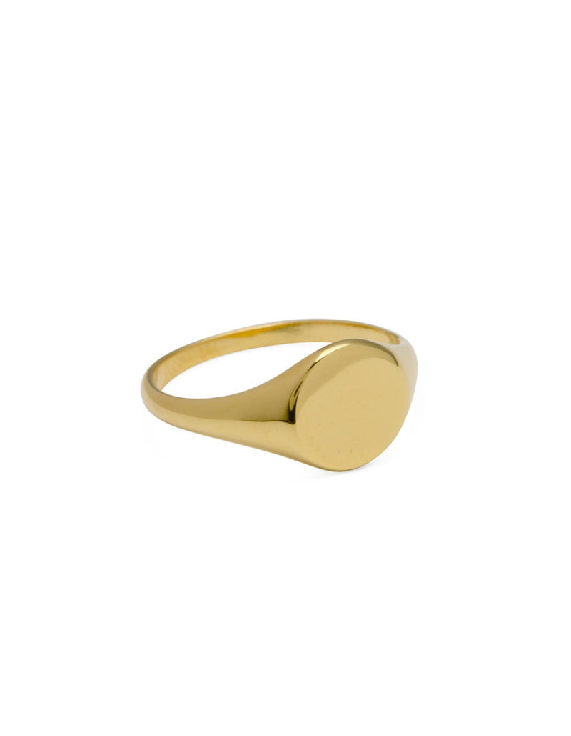 Von Treskow Plain Signet Ring (9mm) - Gold | Mocha Australia