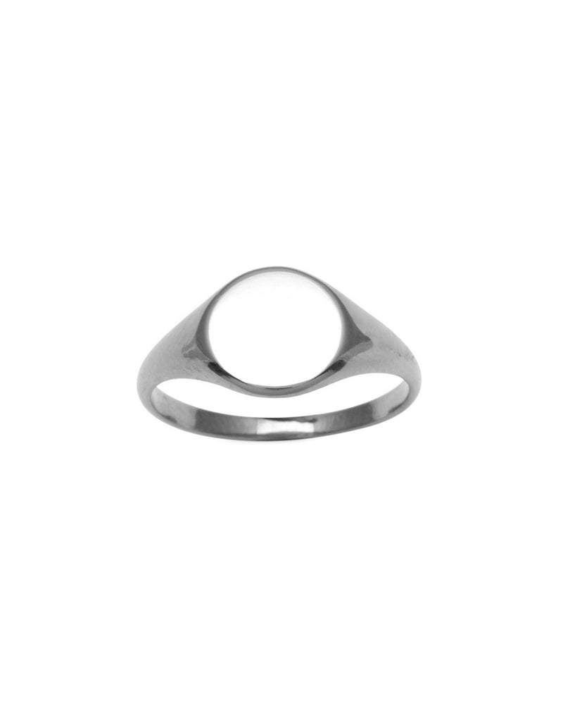 Von Treskow Plain Signet Ring (9mm) - Silver | Mocha Australia