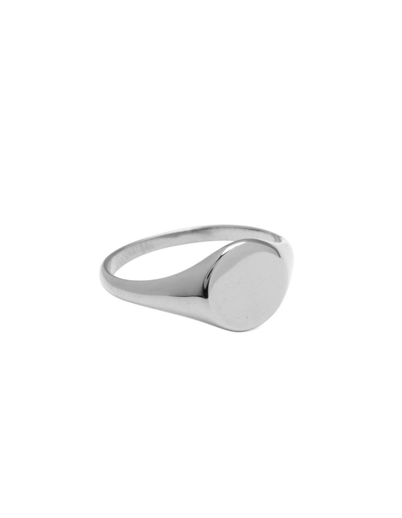 Von Treskow Plain Signet Ring (9mm) - Silver | Mocha Australia