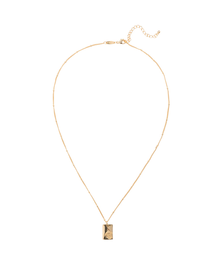 Elly Lou January Flower Necklace- Gold | Mocha Australia