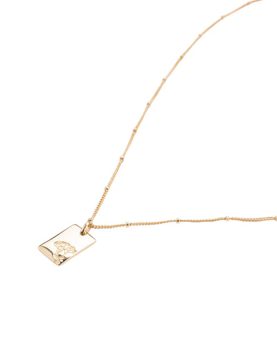 Elly Lou January Flower Necklace- Gold | Mocha Australia