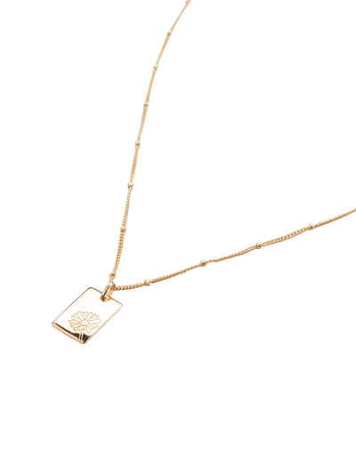 Elly Lou April Flower Necklace- Gold | Mocha Australia