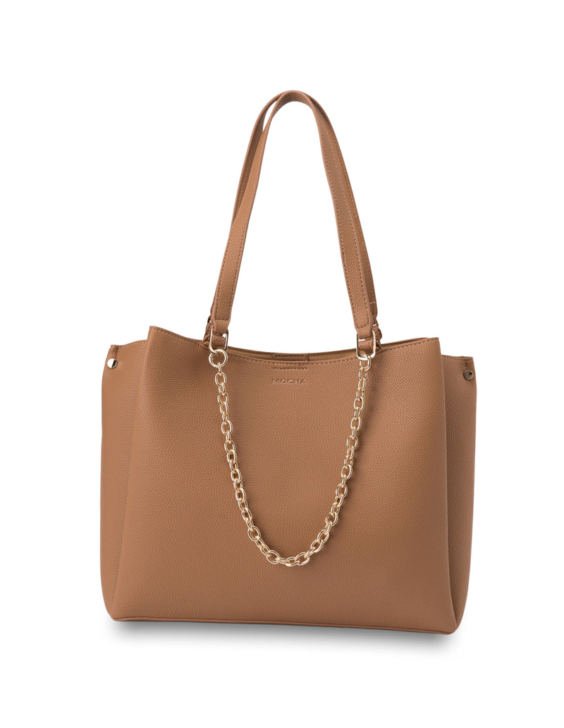 Mocha Sienna Stud Tote Bag - Tan | Mocha Australia