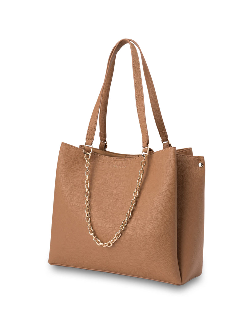 Mocha Sienna Stud Tote Bag - Tan | Mocha Australia
