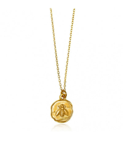 Gregio Symbolic Gold Necklace W/ Bee | Mocha Australia