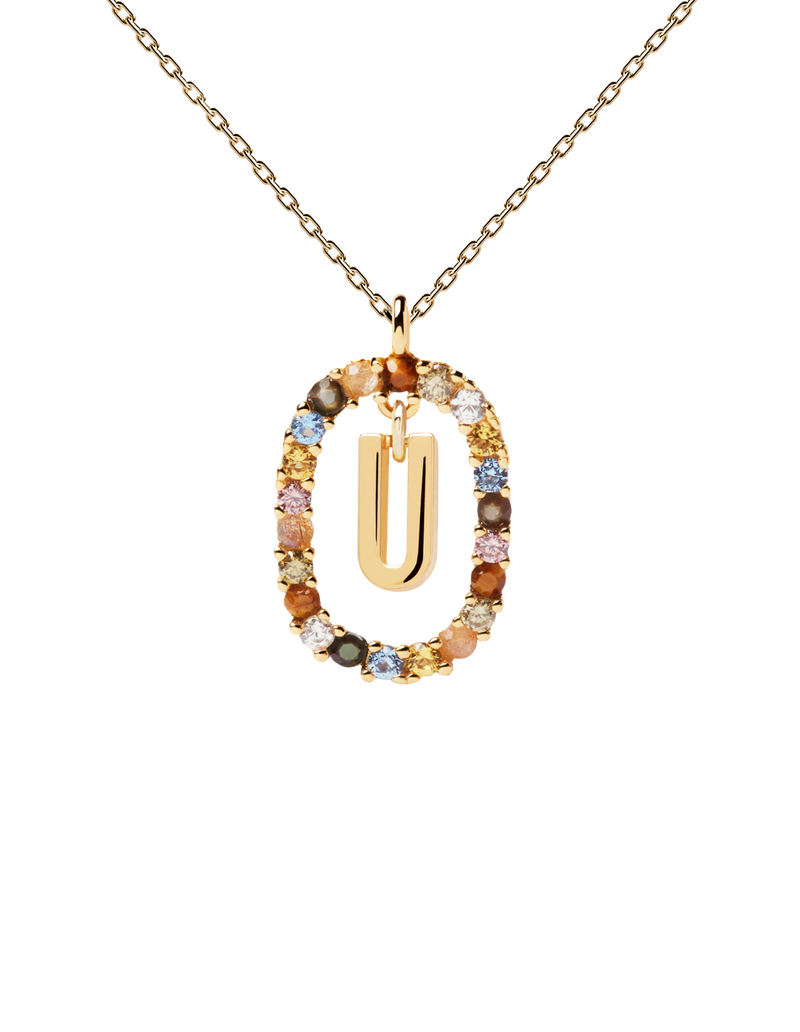 PDPAOLA Letter Necklace - U | Mocha Australia