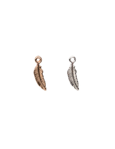 Isadora Aurelia Feather Charm - Silver | Mocha Australia