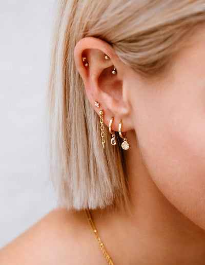 Kirstin Ash Star Coin Hoop Earrings w/ 18K Gold Vermeil | Mocha Australia