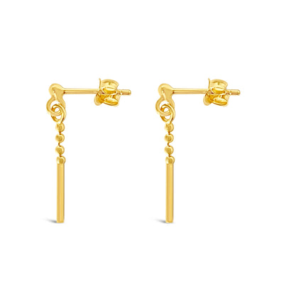 Ichu Tiny Details Drop Earrings - Gold | Mocha Australia