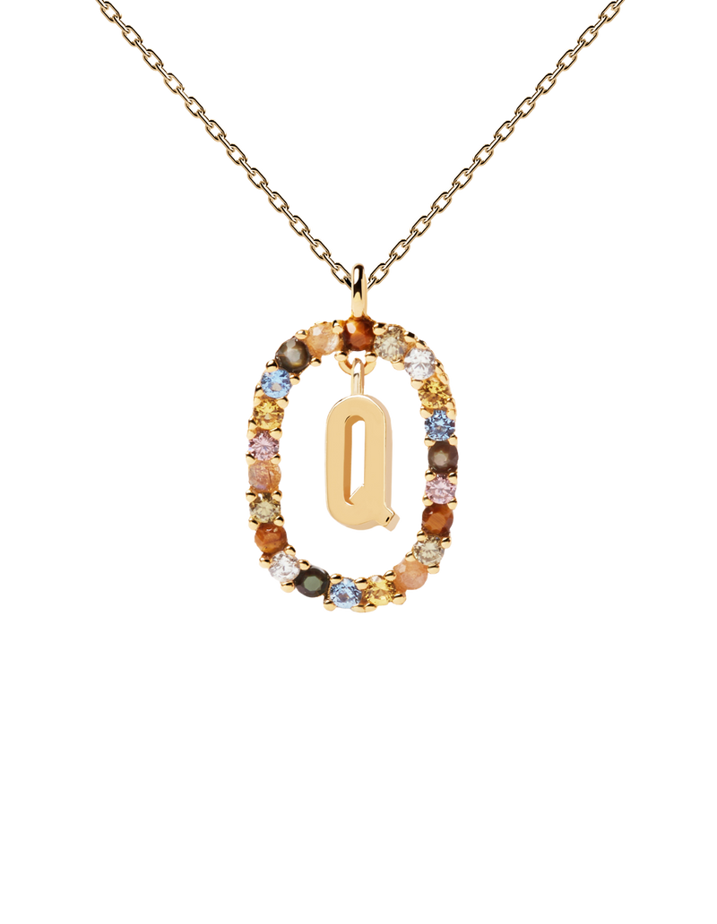 PDPAOLA Letter Necklace - Q | Mocha Australia