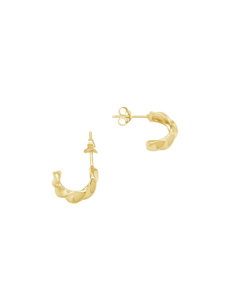 Ichu Curved Mini Hoops - Gold | Mocha Australia