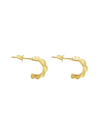 Ichu Curved Mini Hoops - Gold | Mocha Australia