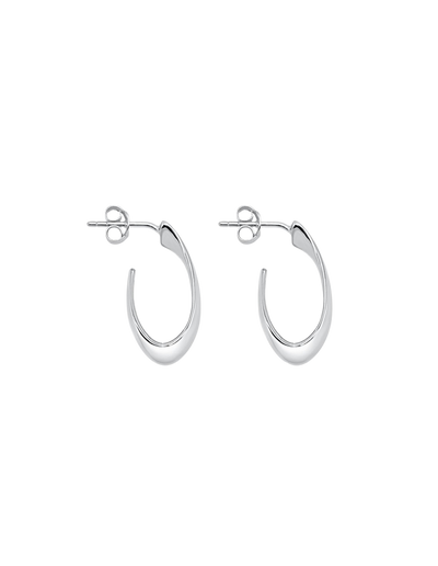 Ichu Mini Hooked Hoops - Silver | Mocha Australia