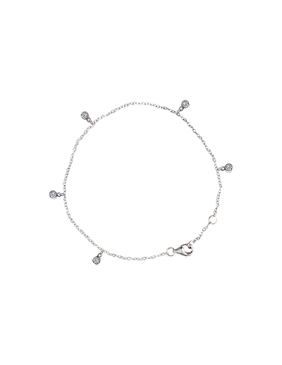 Bianc CZ Bezel Scattered Drop Bracelet - Silver | Mocha Australia