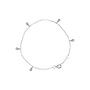 Bianc CZ Bezel Scattered Drop Bracelet - Silver