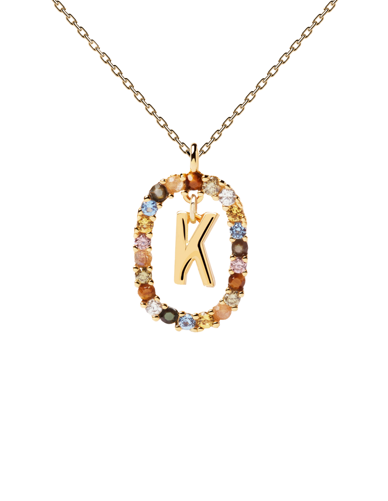 PDPAOLA Letter Necklace - K | Mocha Australia