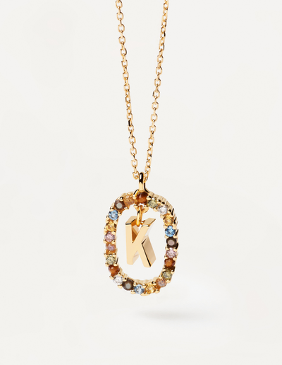 PDPAOLA Letter Necklace - K | Mocha Australia