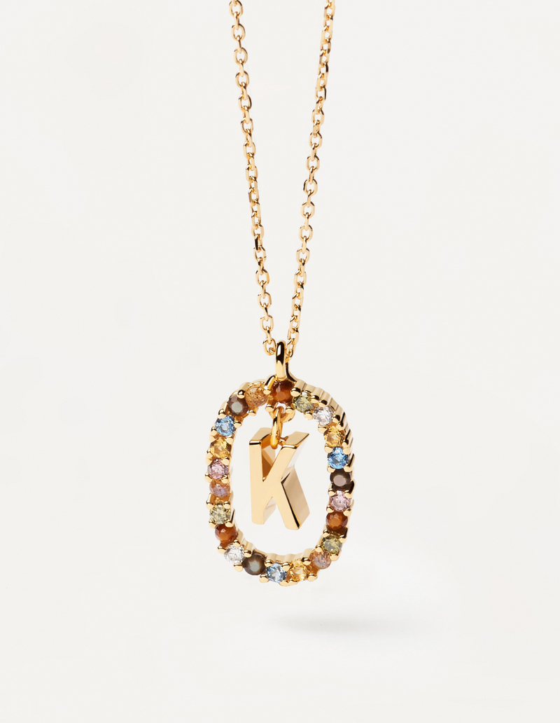 PDPAOLA Letter Necklace - K | Mocha Australia