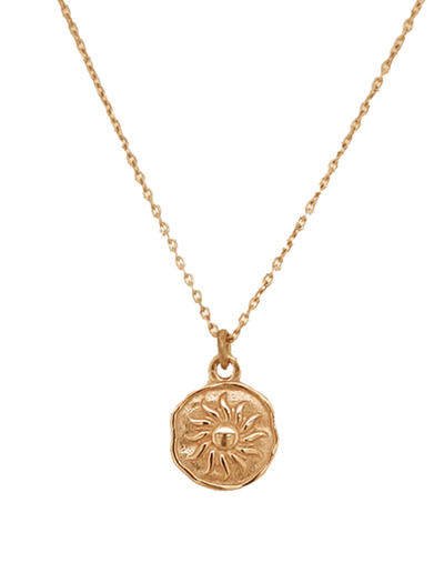 Gregio Symbolic Necklace w/ Sun Pendant - Gold | Mocha Australia