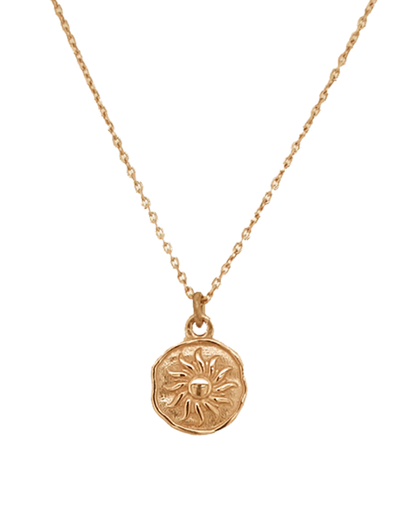 Gregio Symbolic Necklace w/ Sun Pendant - Gold | Mocha Australia