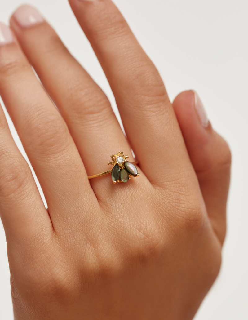 PDPAOLA Zaza Ring - Gold | Mocha Australia