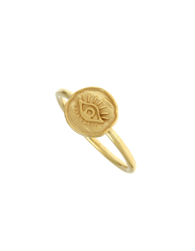 Gregio Symbolic Sun Slim Ring - Gold | Mocha Australia