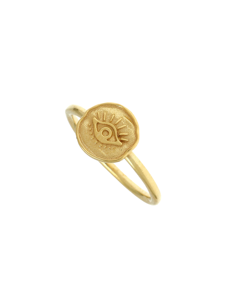 Gregio Symbolic Sun Slim Ring - Gold | Mocha Australia