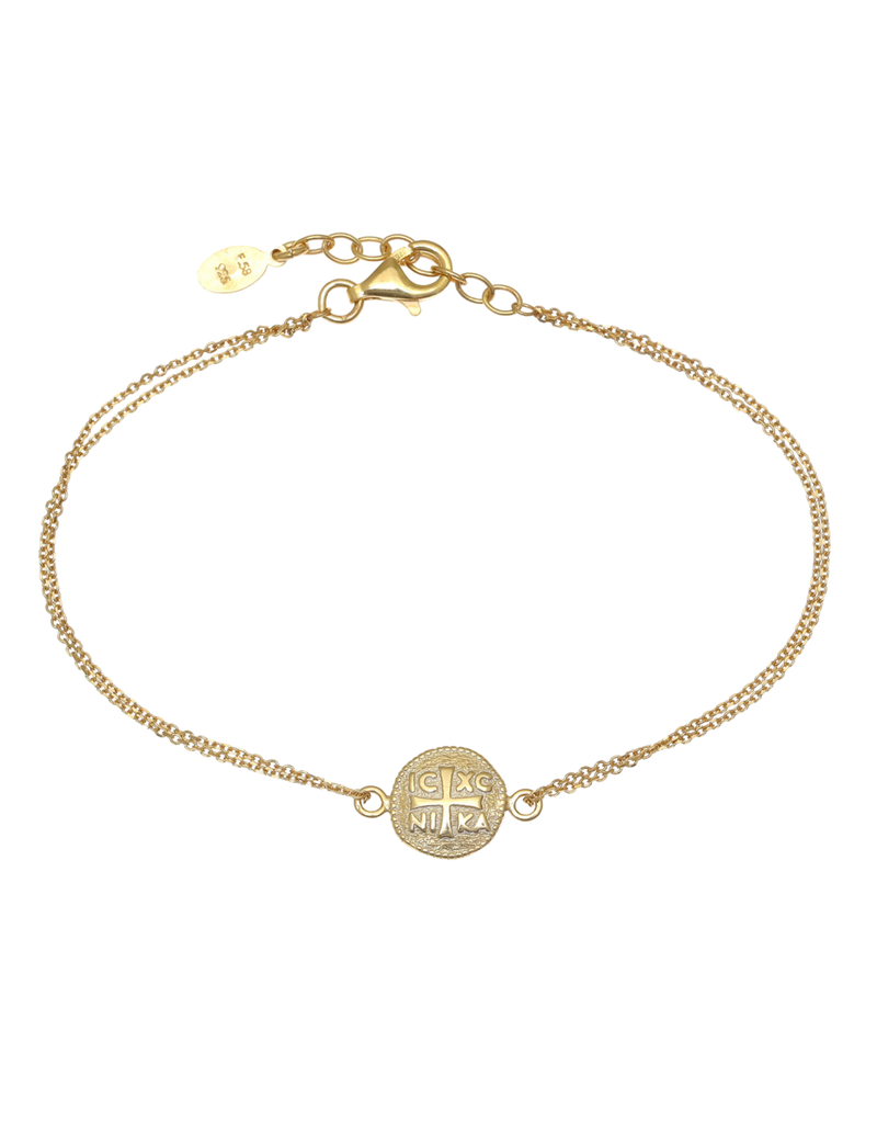 Gregio Symbolic Cross Bracelet - Gold | Mocha Australia