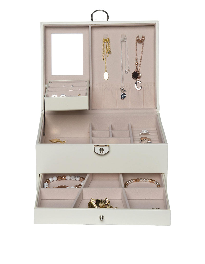 Mocha Compact Jewellery Box - White | Mocha Australia