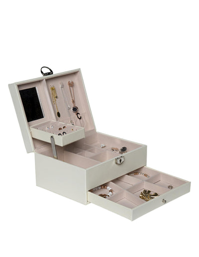 Mocha Compact Jewellery Box - White | Mocha Australia