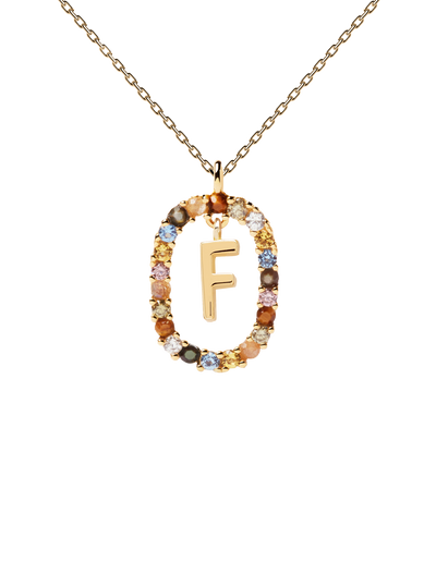 PDPAOLA Letter Necklace - F | Mocha Australia