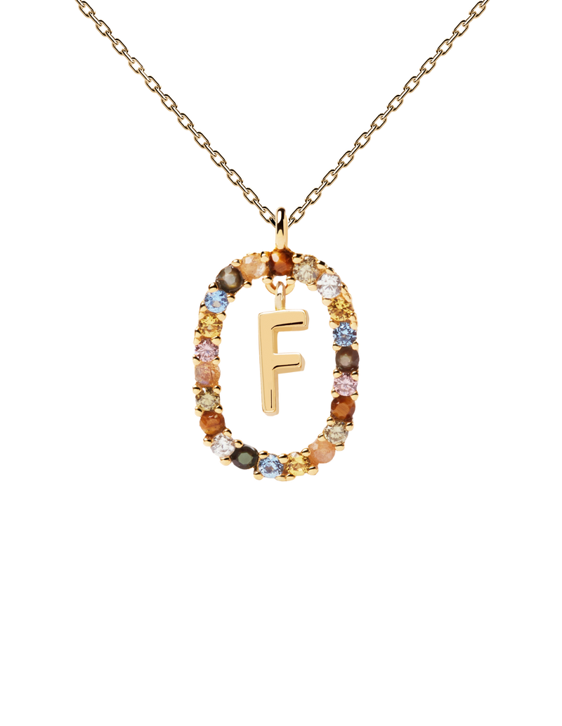 PDPAOLA Letter Necklace - F | Mocha Australia