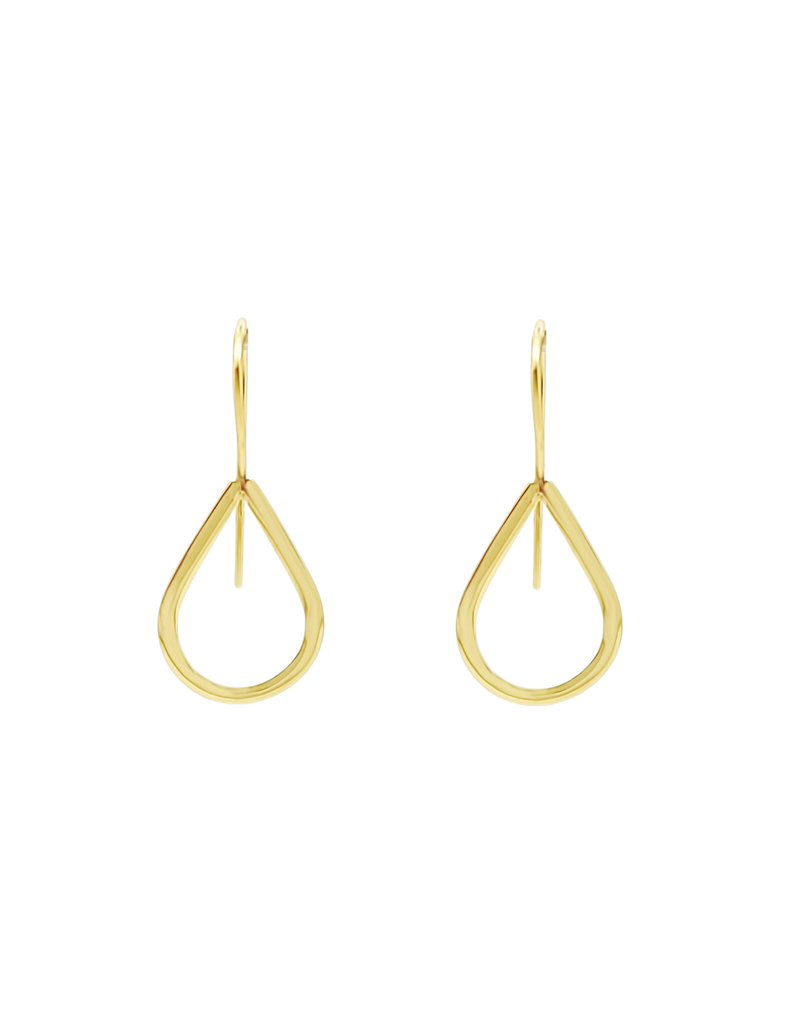 Ichu Fine Open Tear Drop Earrings - Gold | Mocha Australia