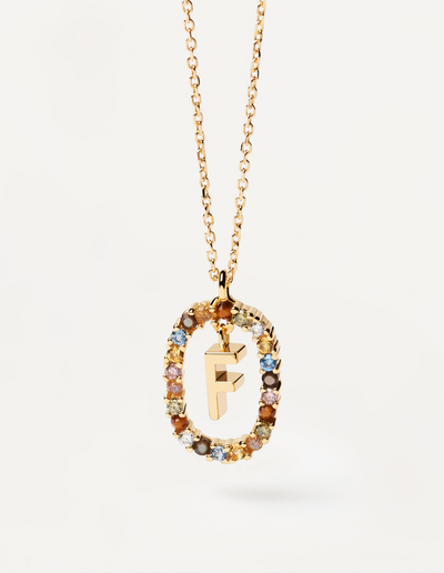 PDPAOLA Letter Necklace - F | Mocha Australia