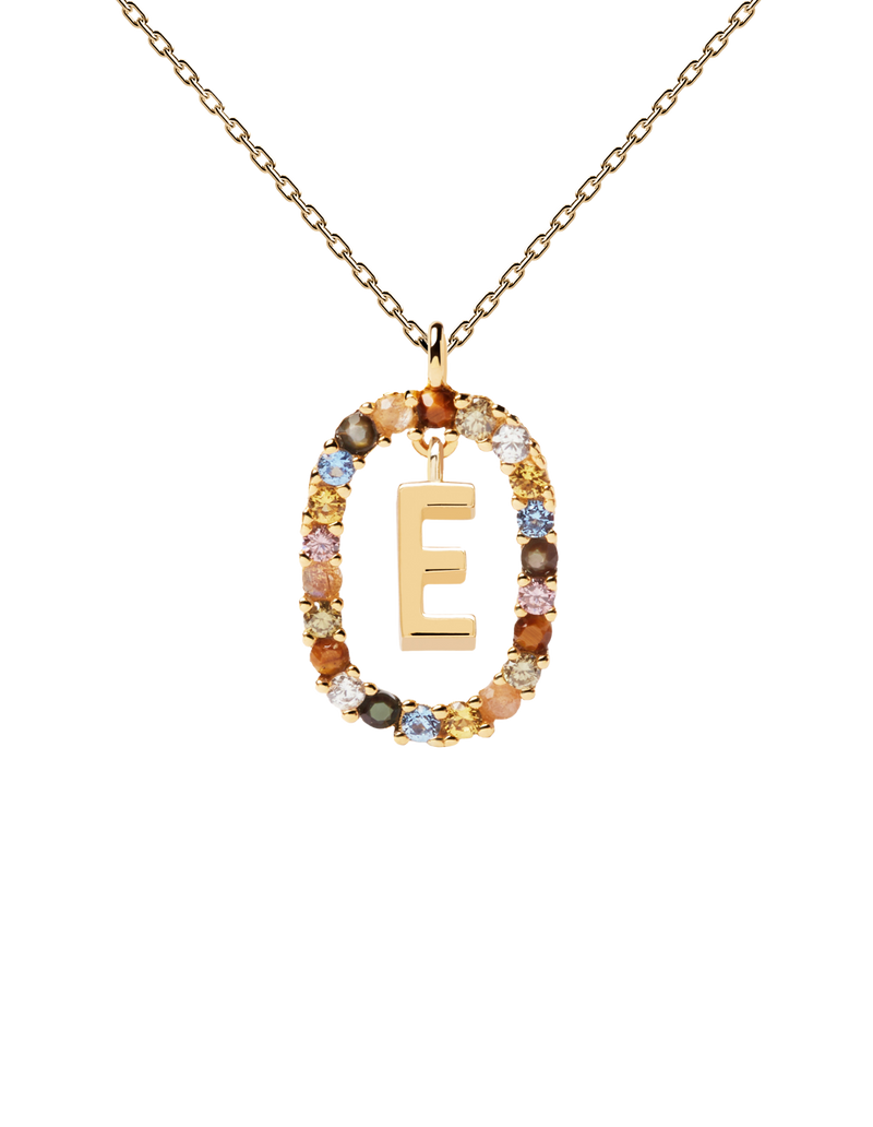 PDPAOLA Letter Necklace - E | Mocha Australia