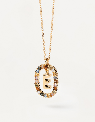 PDPAOLA Letter Necklace - E | Mocha Australia