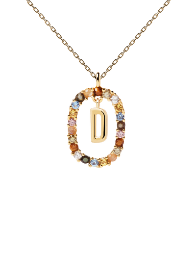 PDPAOLA Letter Necklace - D | Mocha Australia