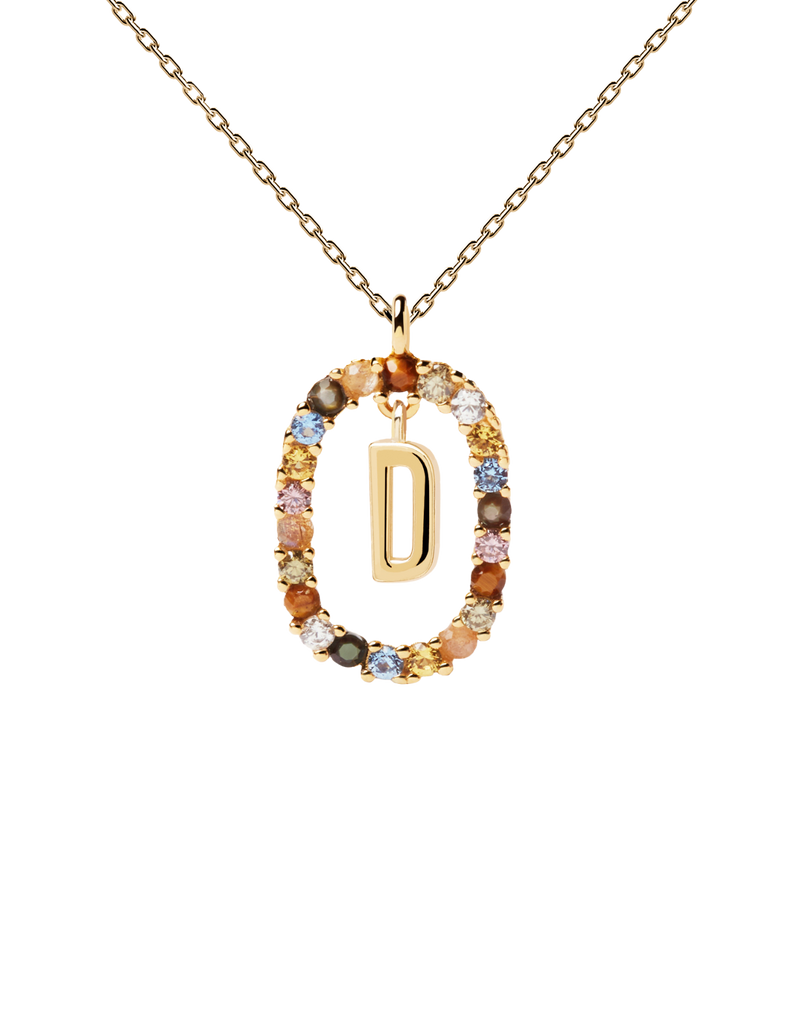 PDPAOLA Letter Necklace - D | Mocha Australia