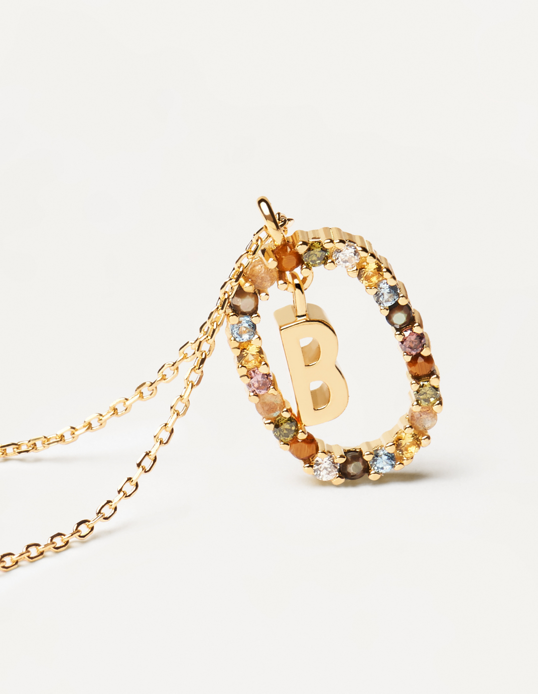 PDPAOLA Letter Necklace B Mocha Australia