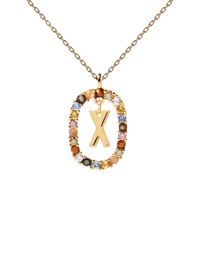 PDPAOLA Letter Necklace - X | Mocha Australia