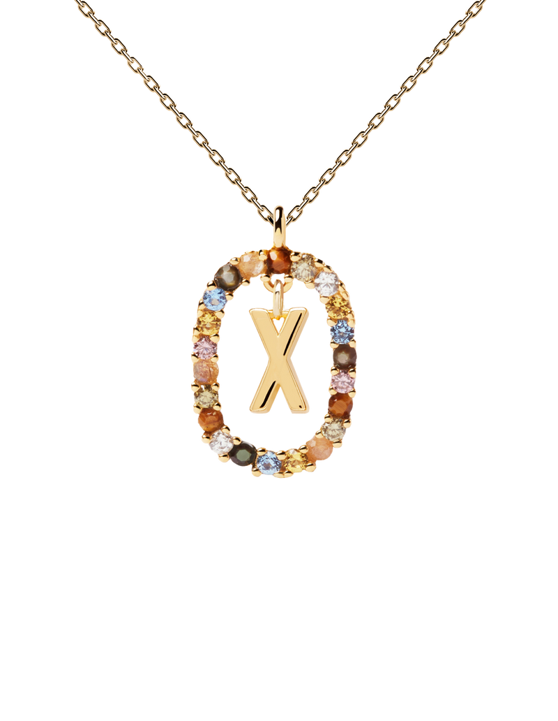 PDPAOLA Letter Necklace - X | Mocha Australia