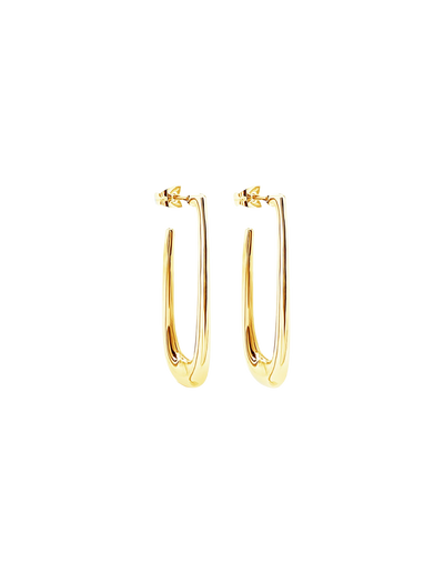 Ichu Oval Stretch Hoops - Gold | Mocha Australia