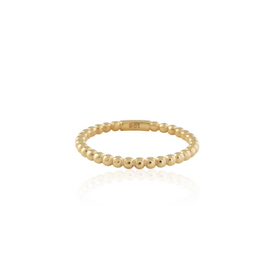 Von Treskow 9CT Gold Bead Ring | Mocha Australia