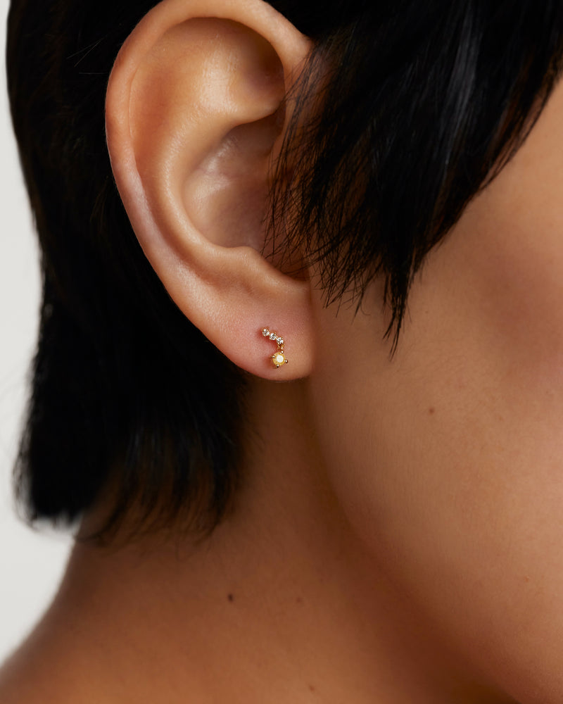 PDPAOLA Astrid Earrings - Gold | Mocha Australia