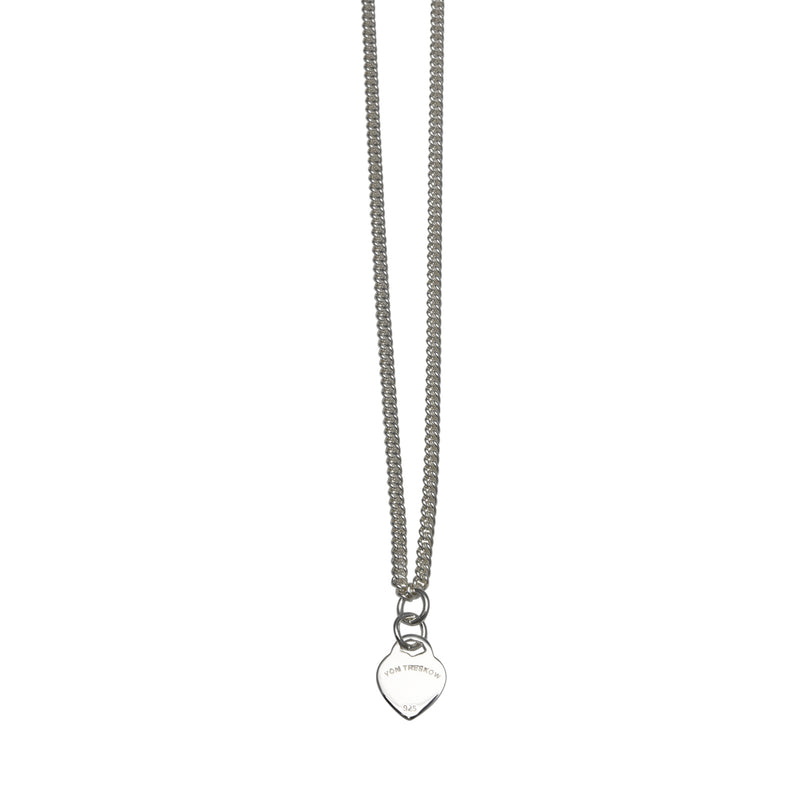 Von Treskow Ss Curb Chain Necklace w/ Large VT Flat Heart | Mocha Australia