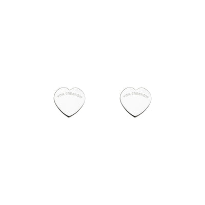 Von Treskow Ss VT Flat Heart Studs | Mocha Australia