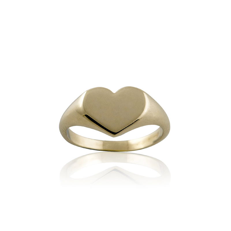 Von Treskow 9CT Gold Heart Signet Ring | Mocha Australia